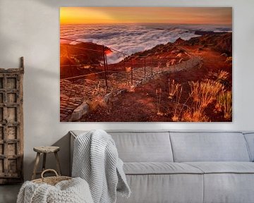 Zonsopgang boven de wolken, Pico Ruivo, Madeira van Sebastian Rollé - travel, nature & landscape photography