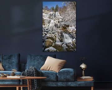 Todtnau waterfall in winter by Michael Valjak