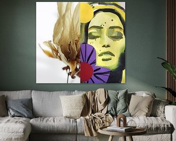 Flora Collage Sommerbrise von Helia Tayebi Art