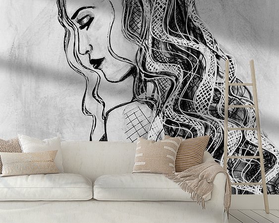 Voorbeeld van het werk in een kamer