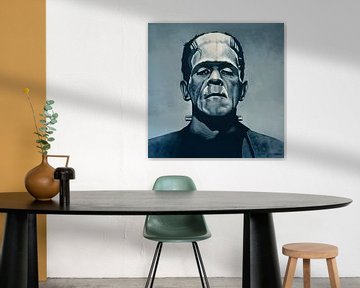 Boris Karloff alias Frankenstein schilderij von Paul Meijering