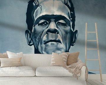 Boris Karloff alias Frankenstein Gemälde von Paul Meijering