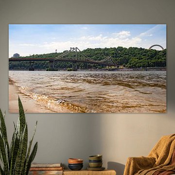 On the banks of the Dnieper River, Kyiv