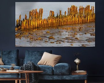 Zonsopkomst boven de Waddenzee van Henk Meijer Photography