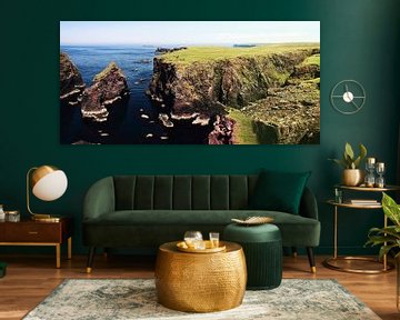 Picknick aan de oceaan, Eshaness, Shetland eilanden, Schotland van Sebastian Rollé - travel, nature & landscape photography