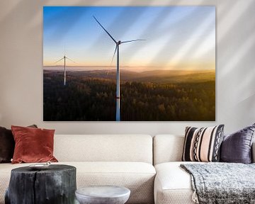 Wind farm in the evening light by Werner Dieterich