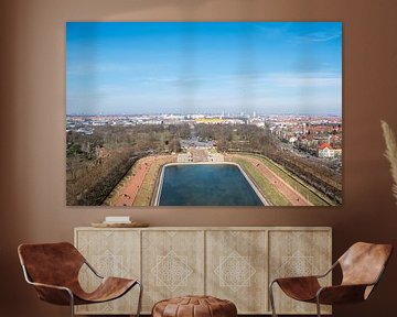 Uitzicht over de stad Leipzig in Saksen van Animaflora PicsStock