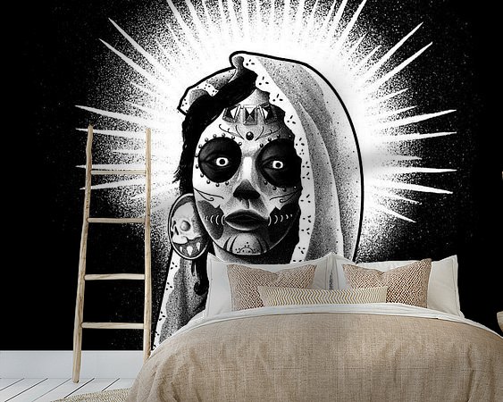 Voorbeeld van het werk in een kamer