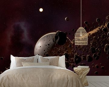 Weltraum-Geröll Querformat von Jörg Hausmann