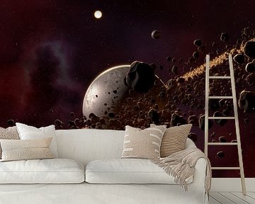 Weltraum-Geröll Quadratformat von Jörg Hausmann