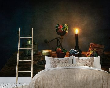 Still life with candlelight,Caravaggio style. by Saskia Dingemans Awarded Photographer