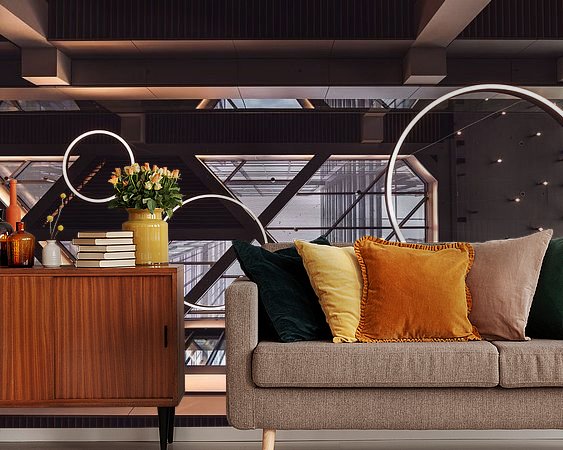 Voorbeeld van het werk in een kamer