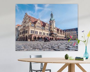 Place de l'hôtel de ville avec l'hôtel de ville de Leipzig sur Animaflora PicsStock