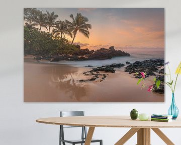 Sonnenaufgang Secret Beach, Maui, Hawaii von Henk Meijer Photography