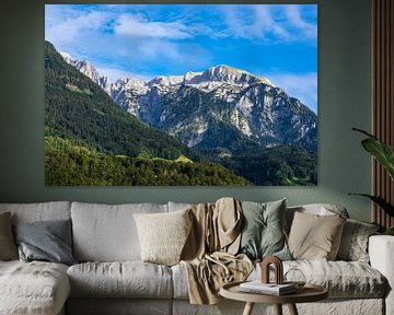 Blick auf Berggipfel im Berchtesgadener Land