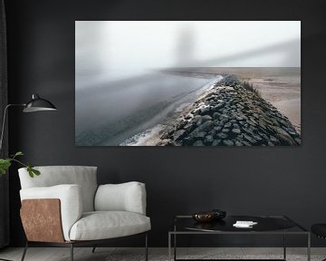 Breakwater in the fog! by Peter Haastrecht, van