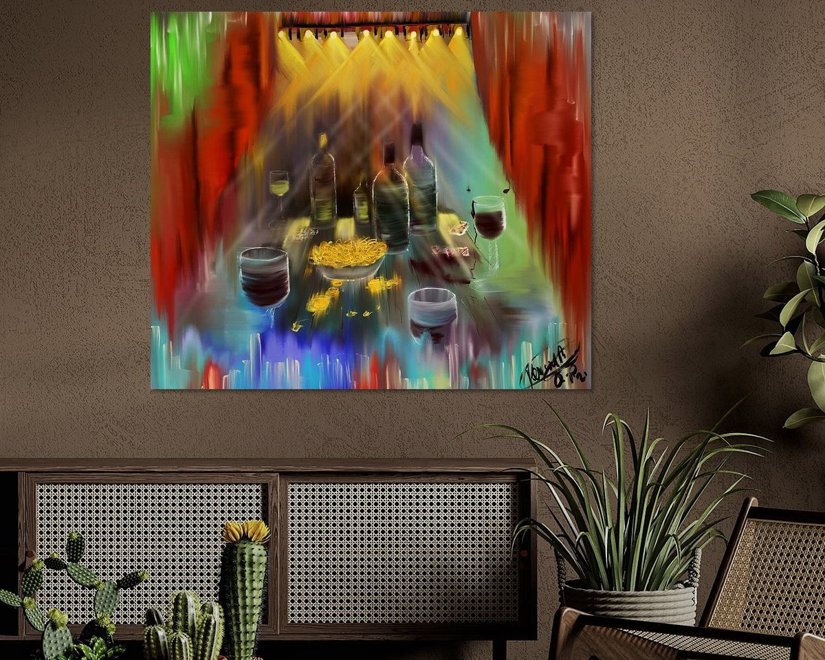 Voorbeeld van het werk in een kamer