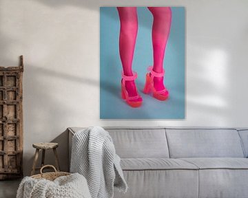 Roze  plastic speelgoed hooggehakte sandalet van Peter Hermus