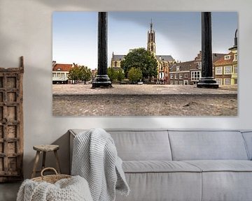 De Zeeuws-Vlaamse stad Hulst met de Basiliek van Fotografie in Zeeland
