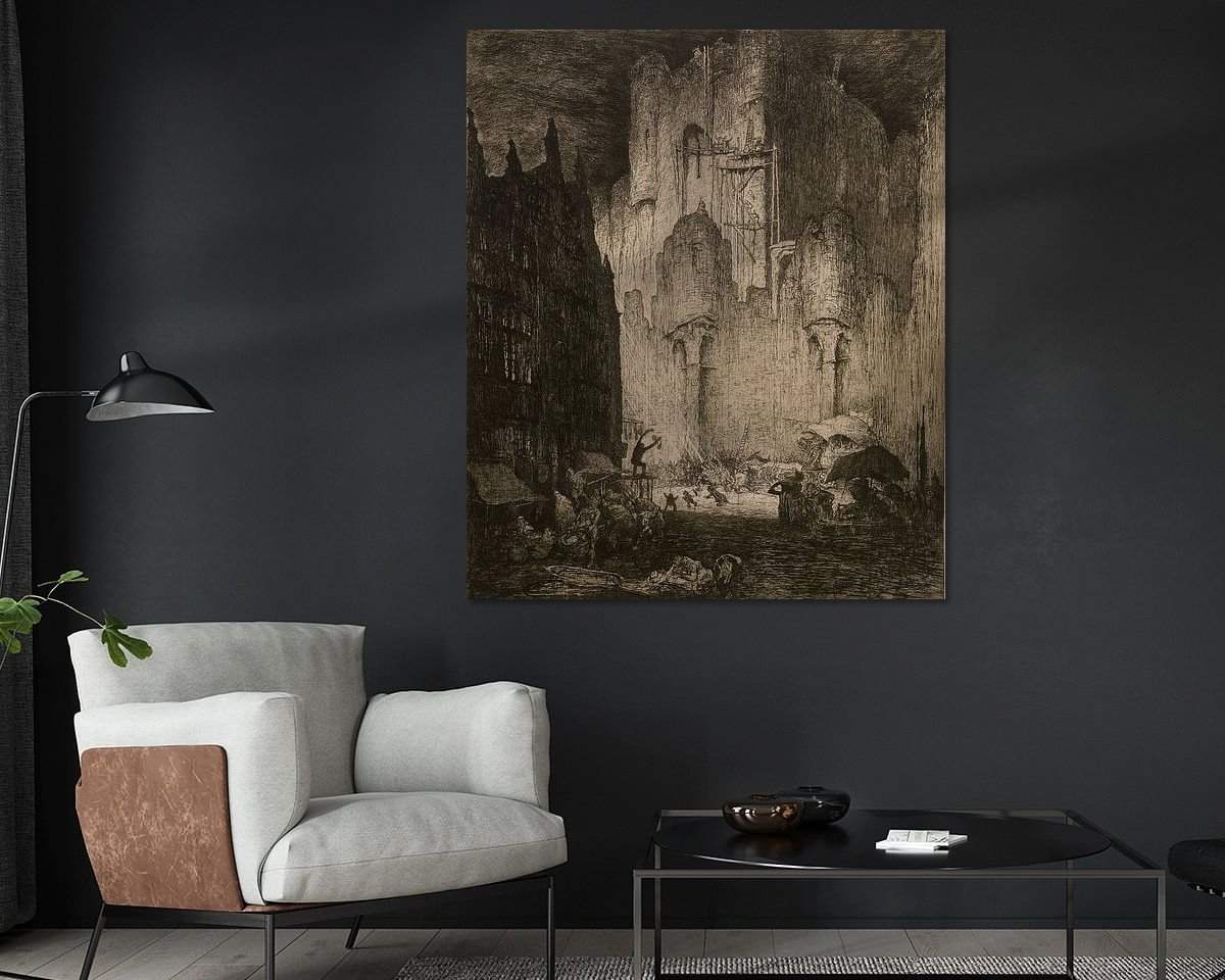 Voorbeeld van het werk in een kamer