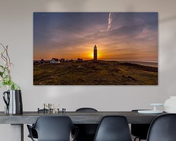 Eierland-Leuchtturm Texel - Sonnenuntergang