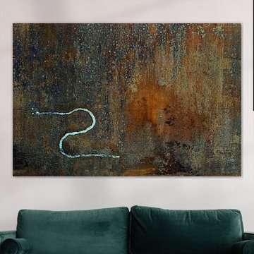 Abstract landschap in aarde tinten