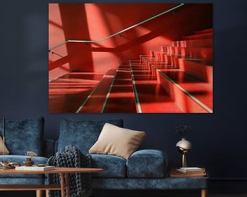 Abstract van rode trap
