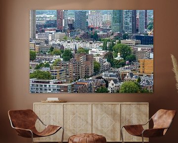 skyline Rotterdam van Mister Moret