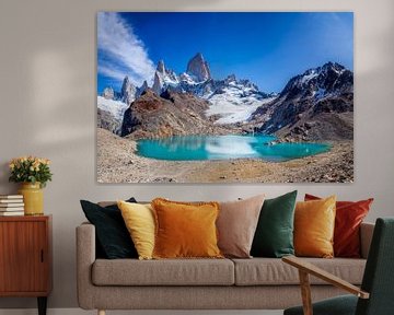 Fitz Roy in Los Glaciares Nationaal Park, Patagonië, Argentinië van Dieter Meyrl