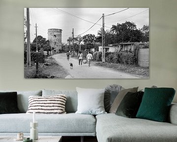 Het plattelandsleven in Cuba - zwart-witfoto