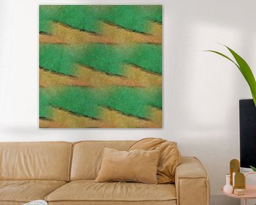 Abstract pattern in green and yellow