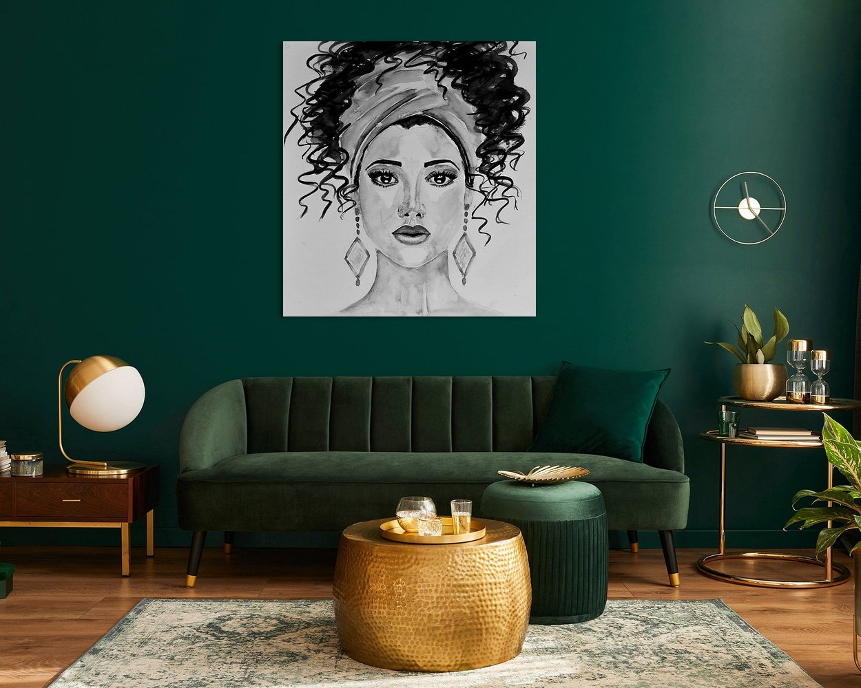 Voorbeeld van het werk in een kamer