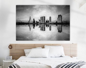 Rotterdam in zwart wit | Digitaal van Digitale Schilderijen