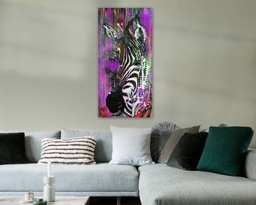 Zebra Liefde van Kathleen Artist Fine Art