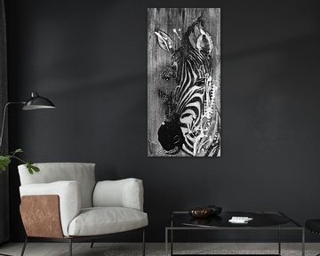 Zebra Liefde van Kathleen Artist Fine Art