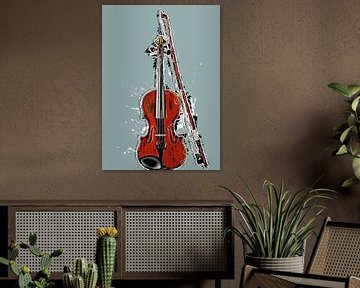 Viool muziek kunst #viool van JBJart Justyna Jaszke