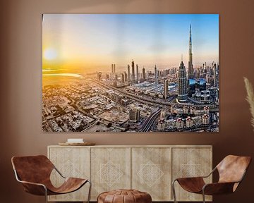 Dubai skyline by Dieter Meyrl