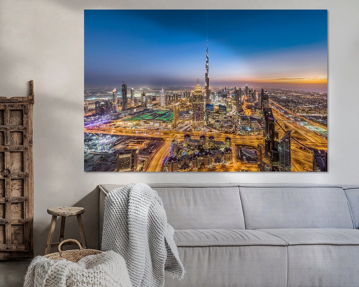 Voorbeeld van het werk in een kamer