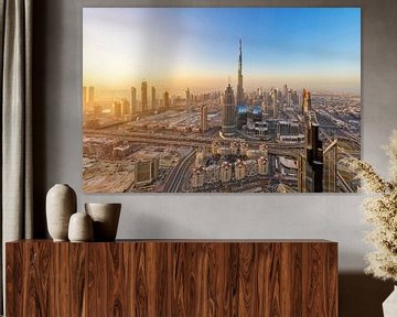 Dubai at sunrise by Dieter Meyrl