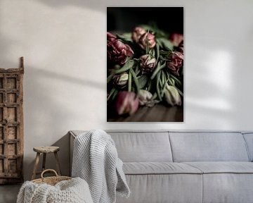 Tulpen close up | fine art stilleven fotografie in kleur | print muur kunst van Nicole Colijn