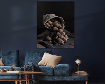Walnuts in paper bag | fine art still life photography in color | print wall art by Nicole Colijn