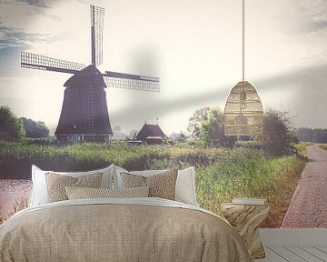 Molen in Noord-Holland van Digital Art Nederland