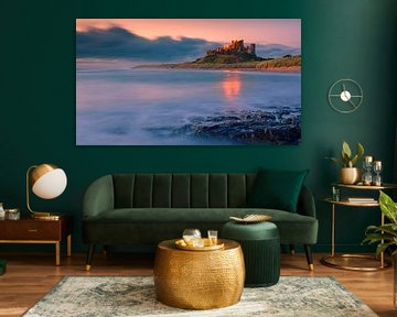 Lever du soleil au château de Bamburgh sur Henk Meijer Photography