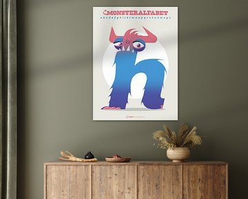 Monster alphabet letter H by Gilmar Pattipeilohy