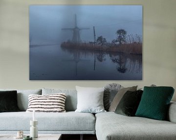 Boezemmolen nr. 6 im Nebel von Stephan Neven