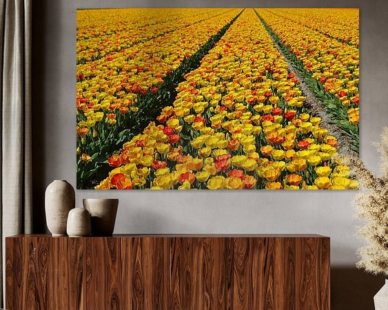 Voorbeeld van het werk in een kamer