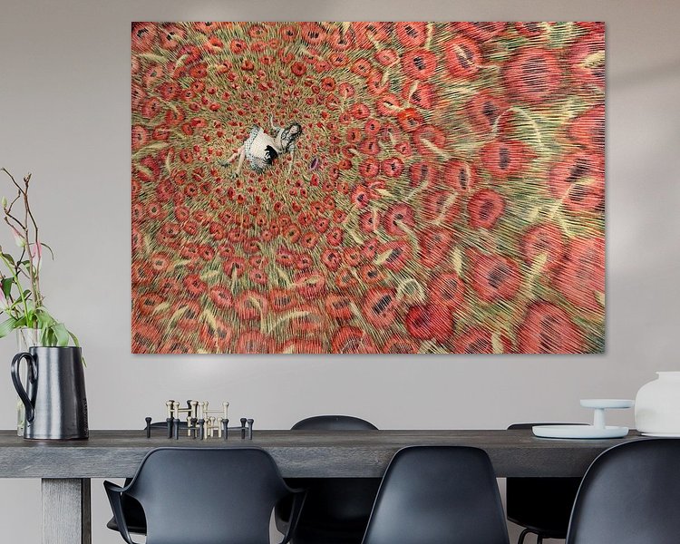 Voorbeeld van het werk in een kamer