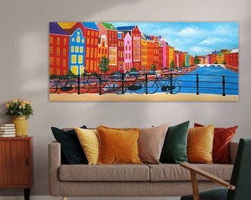 Amsterdam painting canals by Kunst Kriebels