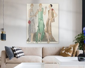 De Franse schoonheden | Het nachtleven | Vintage Art Deco Mode | Historische advertentie van NOONY