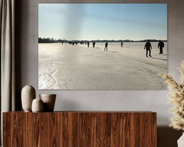 Skaters on the Nannewiid by Pim van der Horst